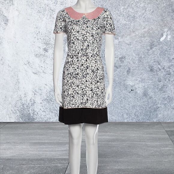Giles Print Dress With Glitter Faux Collar & Details - Picture 2 of 6